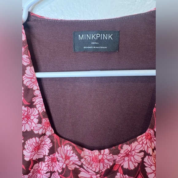 MINKPINK Women’s Dakota‎ Mesh Ruched Floral Top Size S - Picture 5 of 9